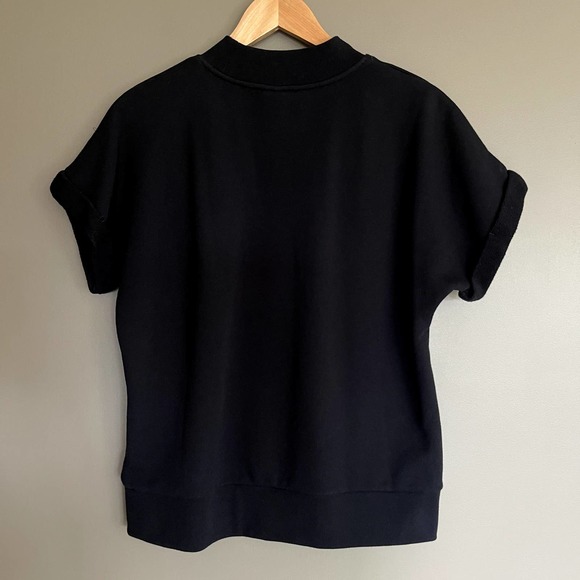 Lole Agda Short Sleeve Tee Black Size Large Sweatshirt Terry Material Athleisure - Picture 15 of 16